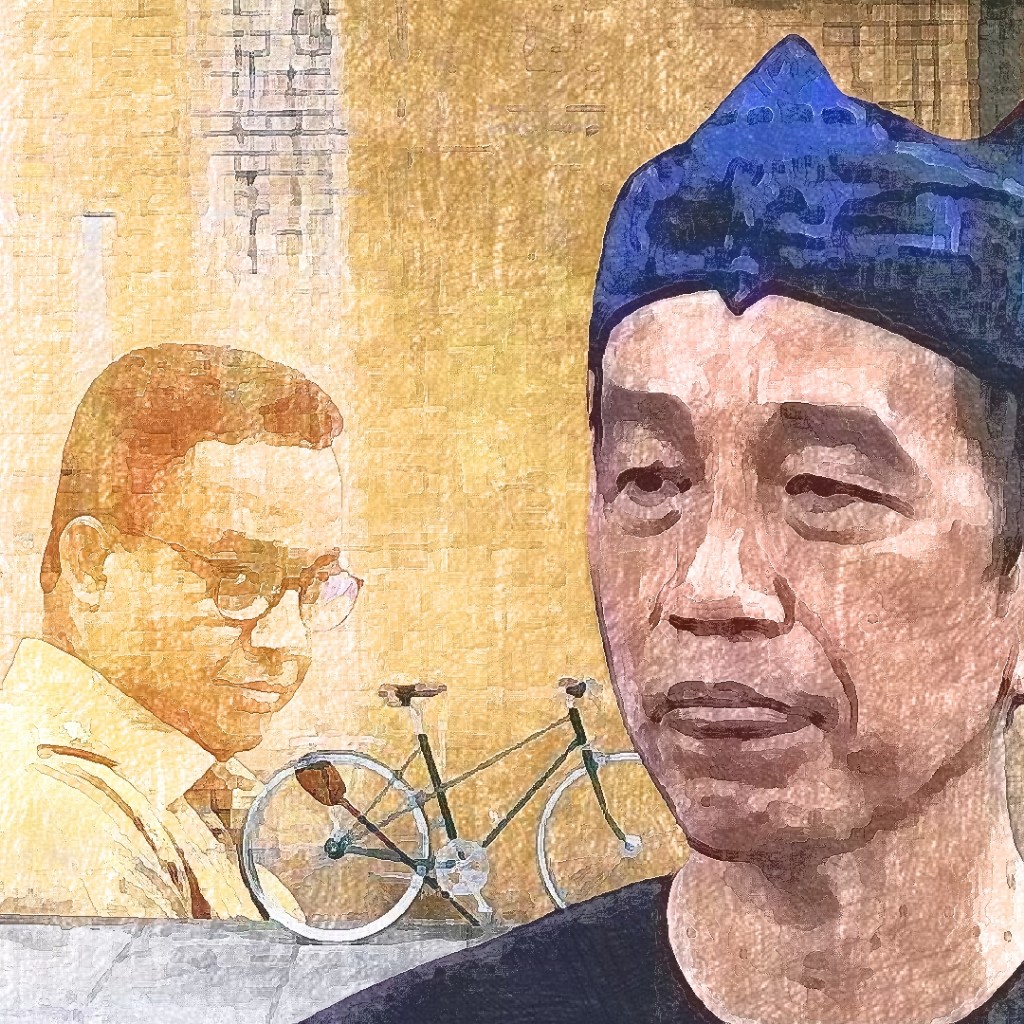 Mural pendukung Anies versus pendukung Jokowi 