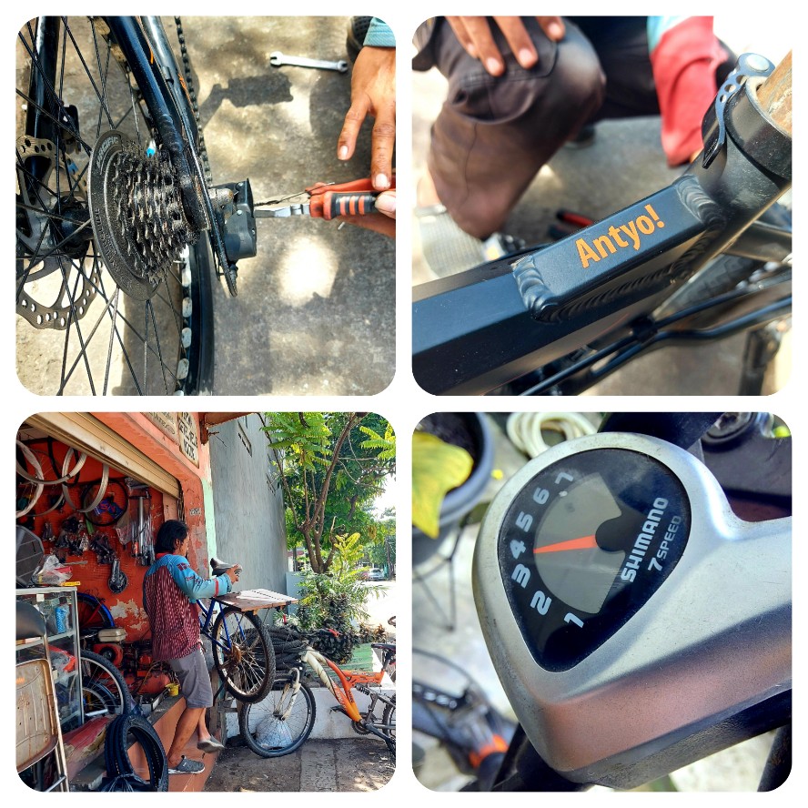 Bengkel sepeda Mas Parto di Chandra Indah, Pondokmelati, Bekasi 