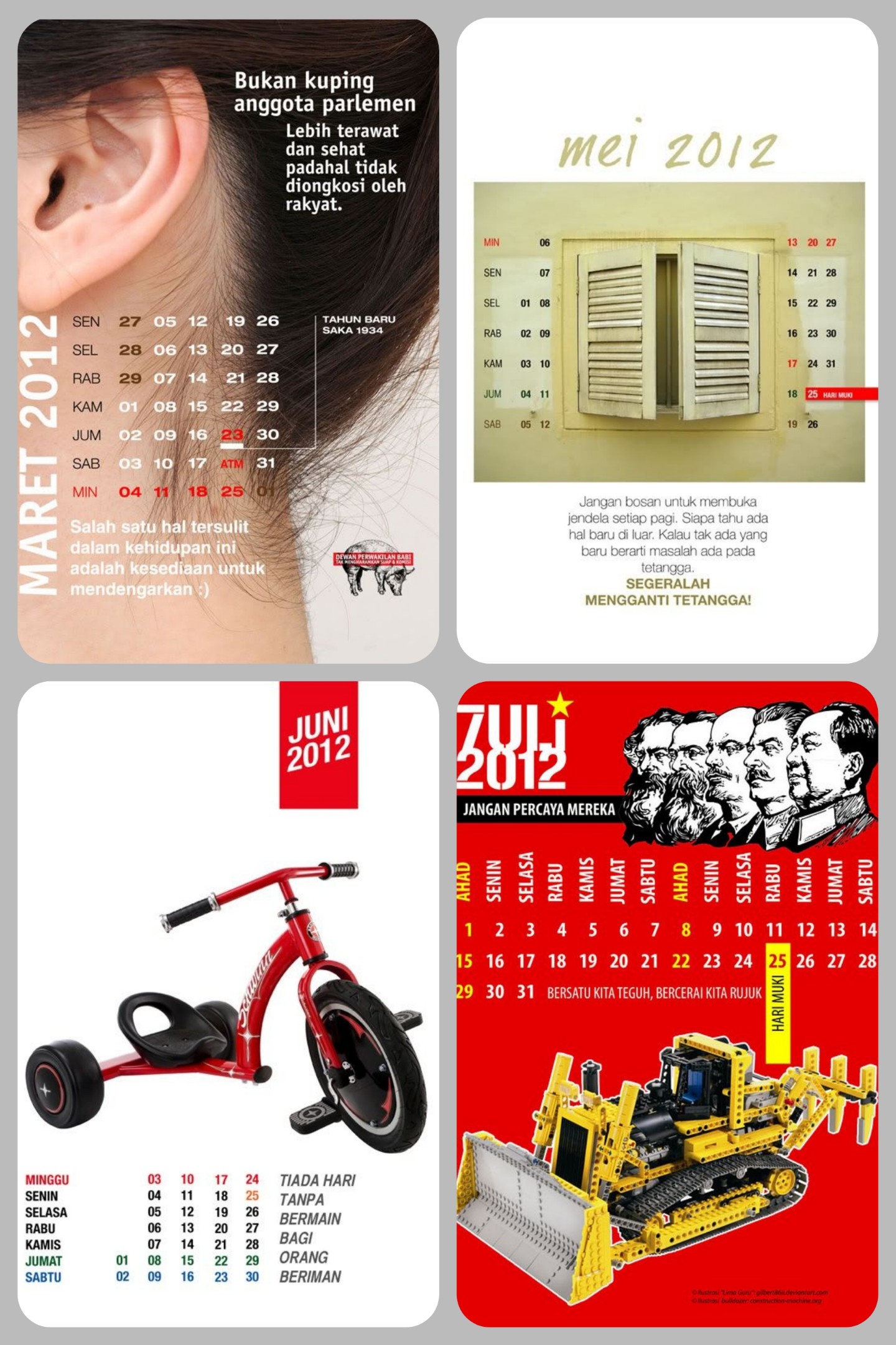 Kalender karya Antyo Blogombal.com di Rumah Langsat Jakarta 