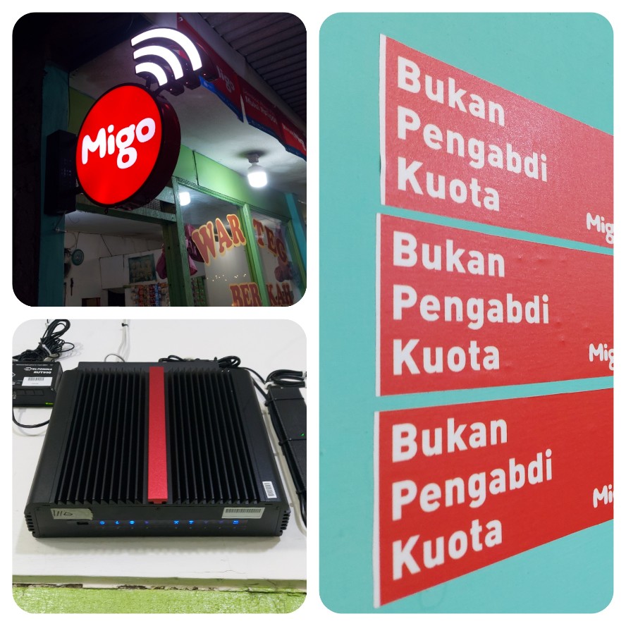 Warung hotspot Migo di Pasar Kecapi, Jatiwarna, Bekasi, Jabar 