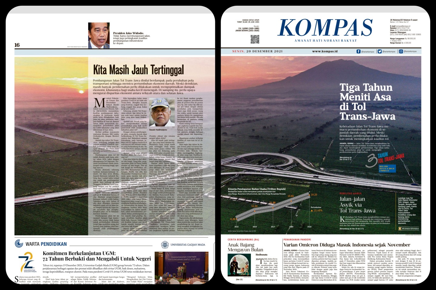 Liputan khusus Kompas tentang Trans-Jawa Jokowi 