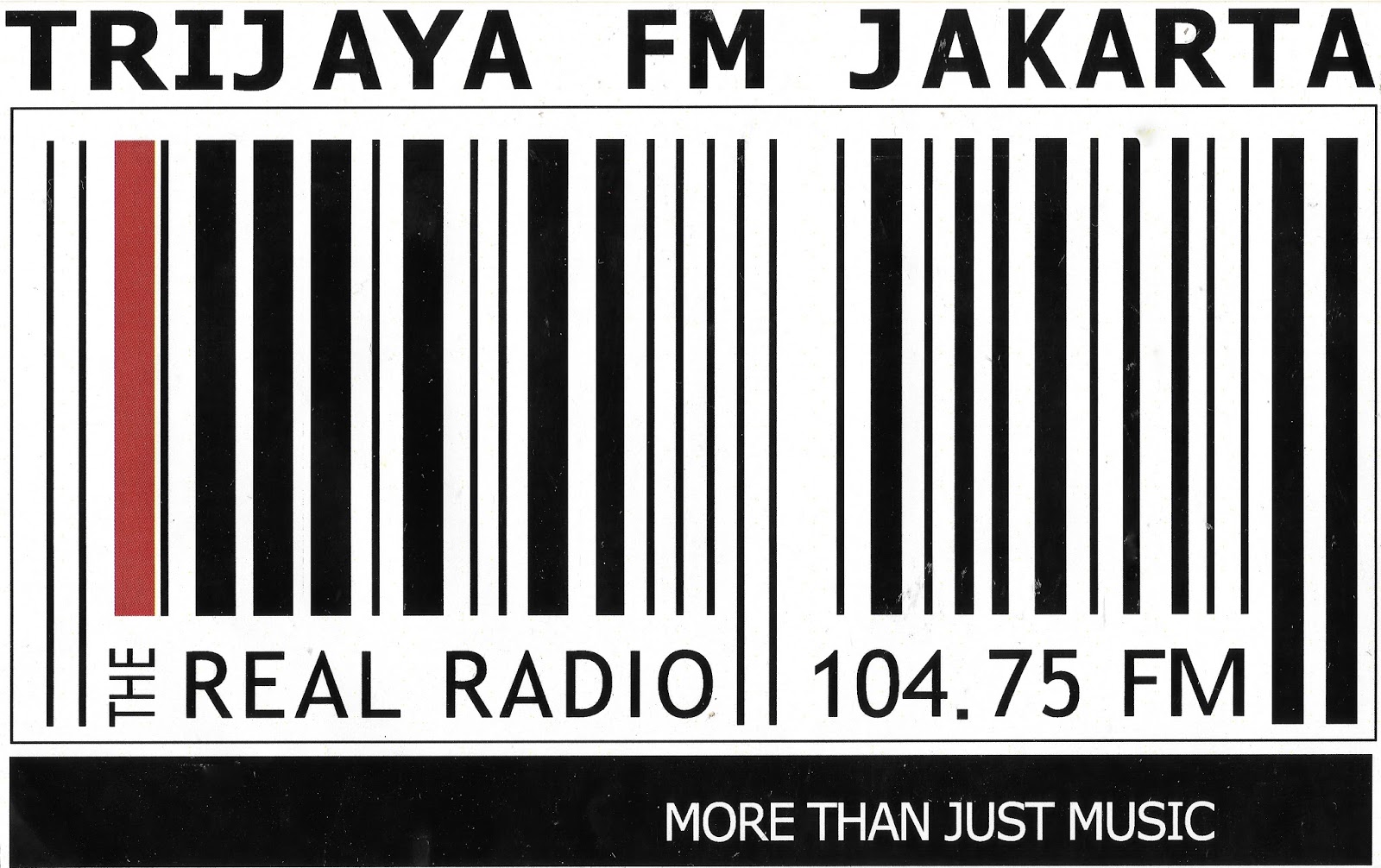 Logo lama Radio Trijaya era Bimantara berupa barcode 
