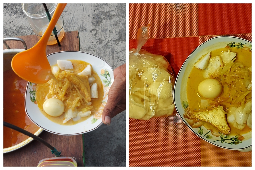 Kupat sayur pakai telur Rp10.000 