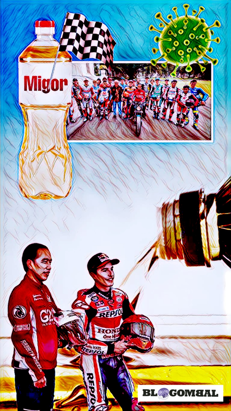 Jokowi, MotoGP, minyak goreng, dan Formula E Anies 
