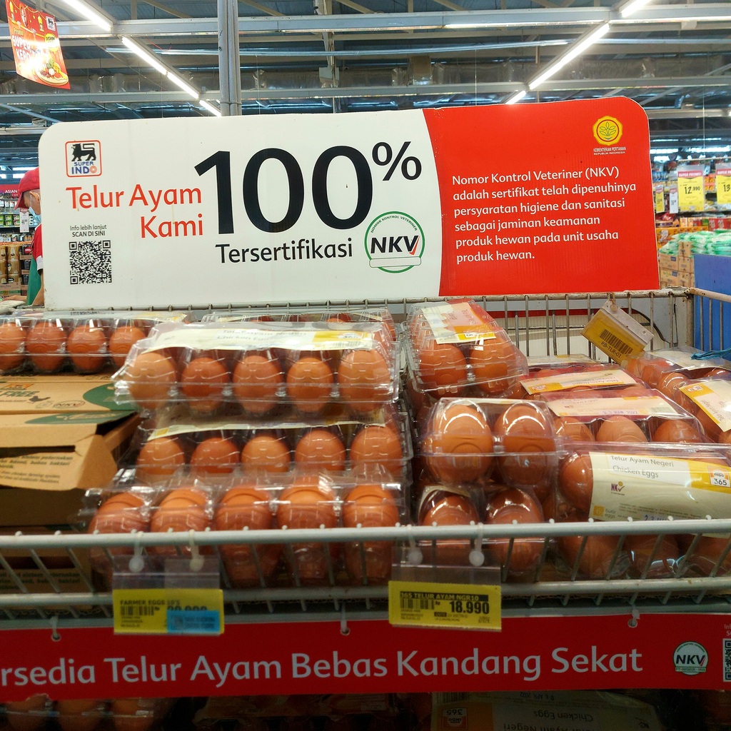 Telur NKV di Superindo Jatikramat Bekasi 