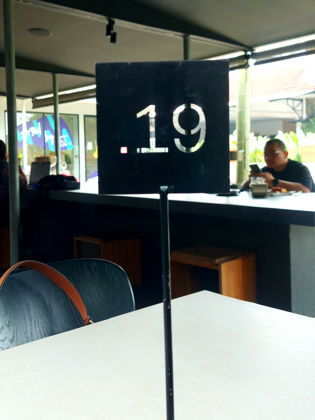 Nomor meja di Temu Coffee, Cipete, Jaksel 