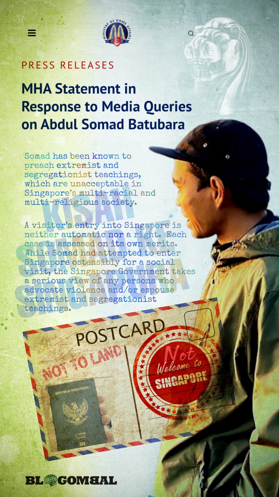 Ustaz Abdul Somad ditolak masuk Singapura 