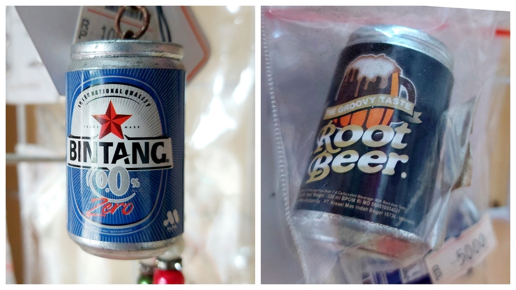 Gantungan kunci bir-biran:  Bintang dan Root Beer 