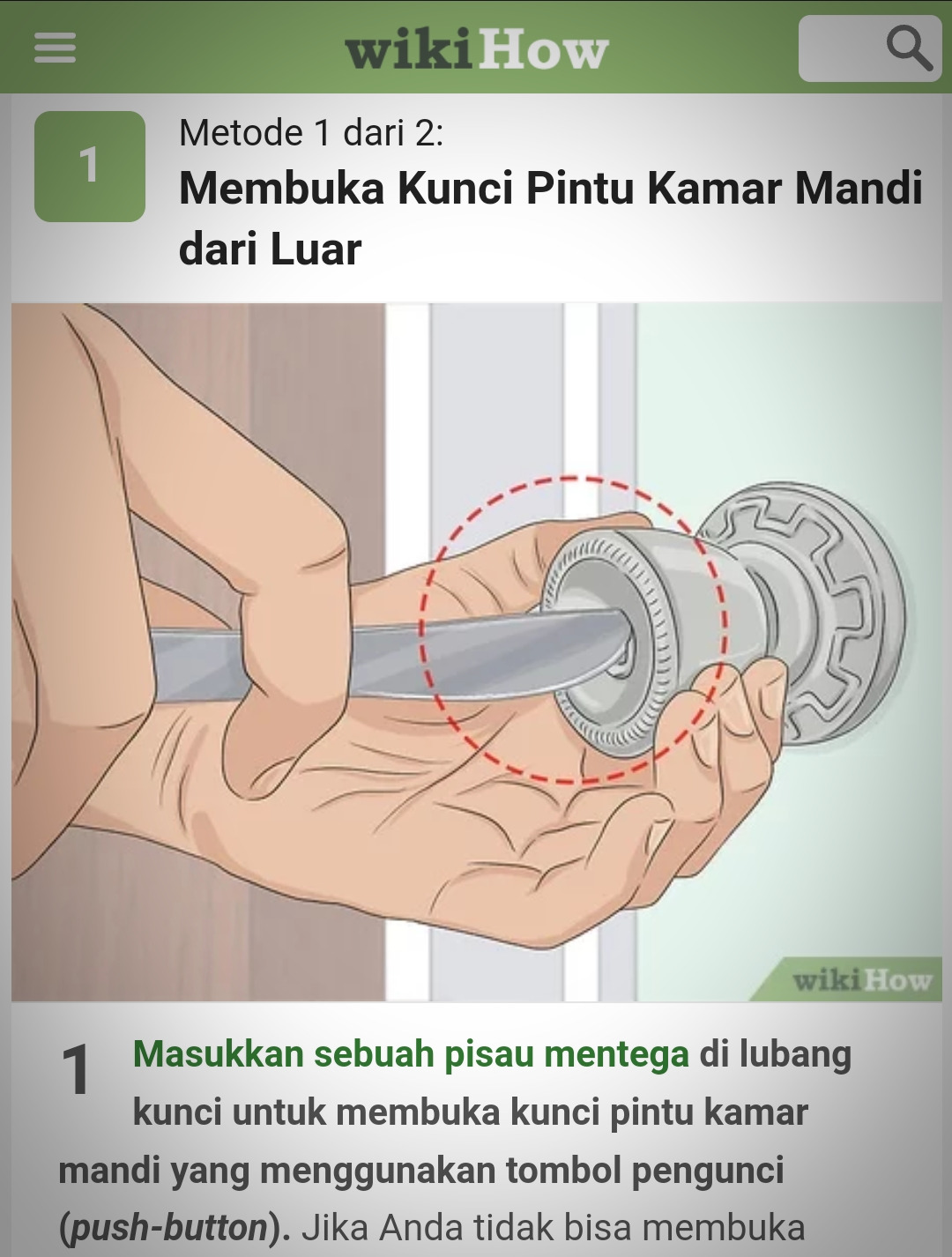 Mencegah lansia terkunci di kamar mandi