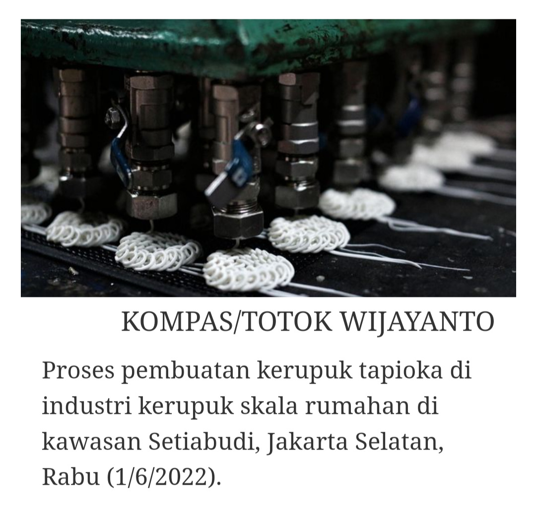 Kerupuk aci tapioka tanpa riwayat kaleng Wybert