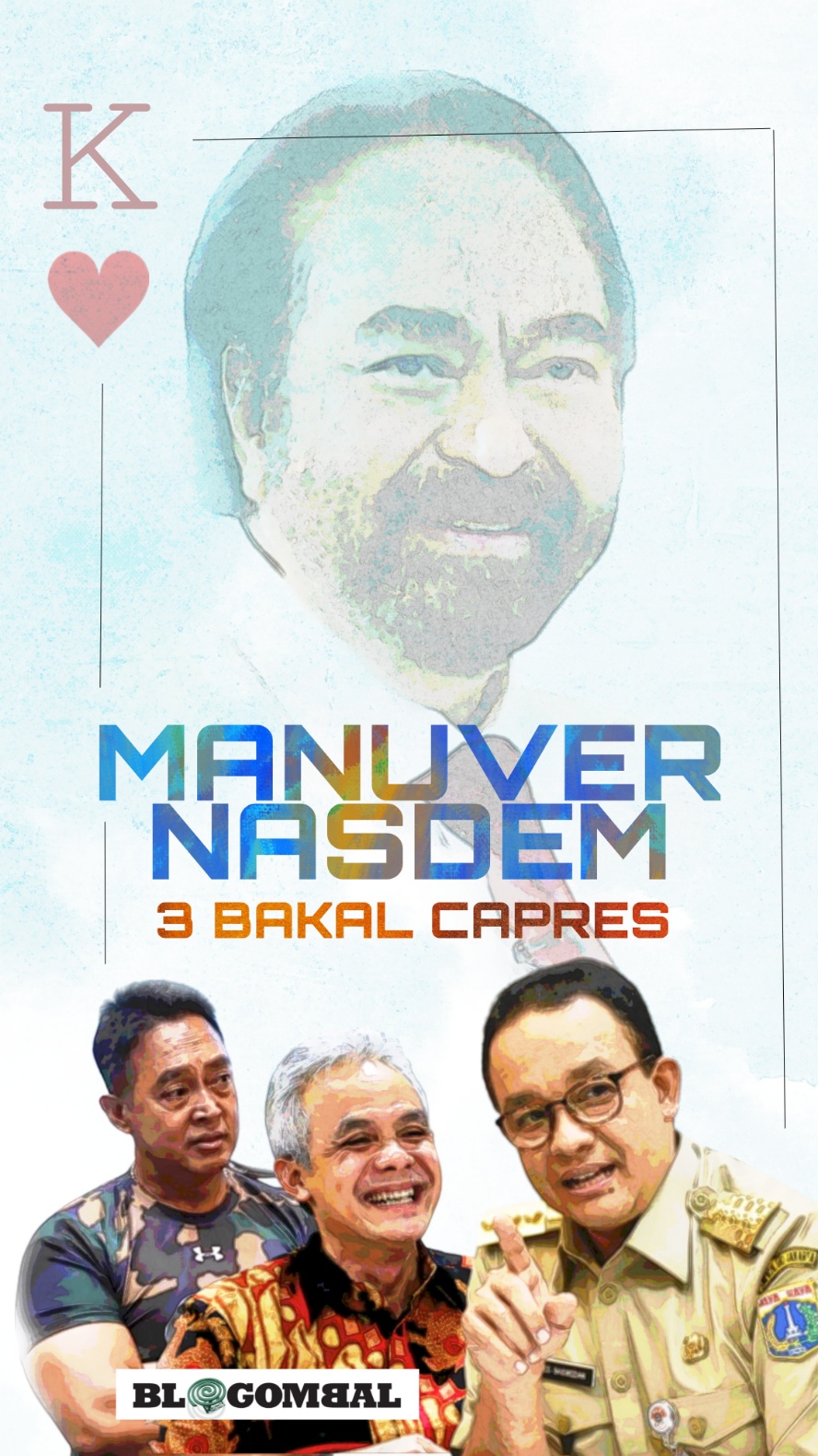 Manuver Nasdem tetapkan Andika Perkasa, Ganjar Pranowo, dan Anies Baswedan 