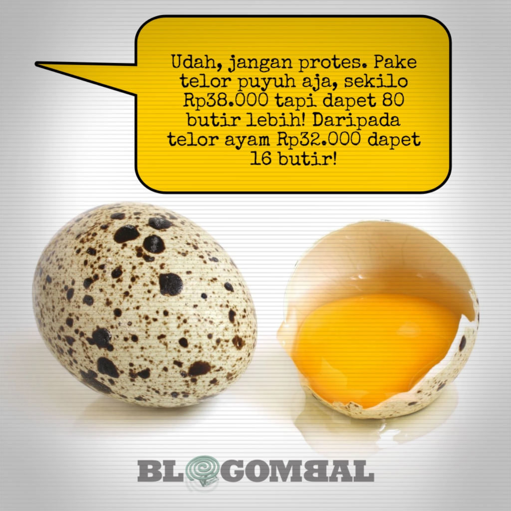Telur ayam mahal? Pakai telur puyuh dong!