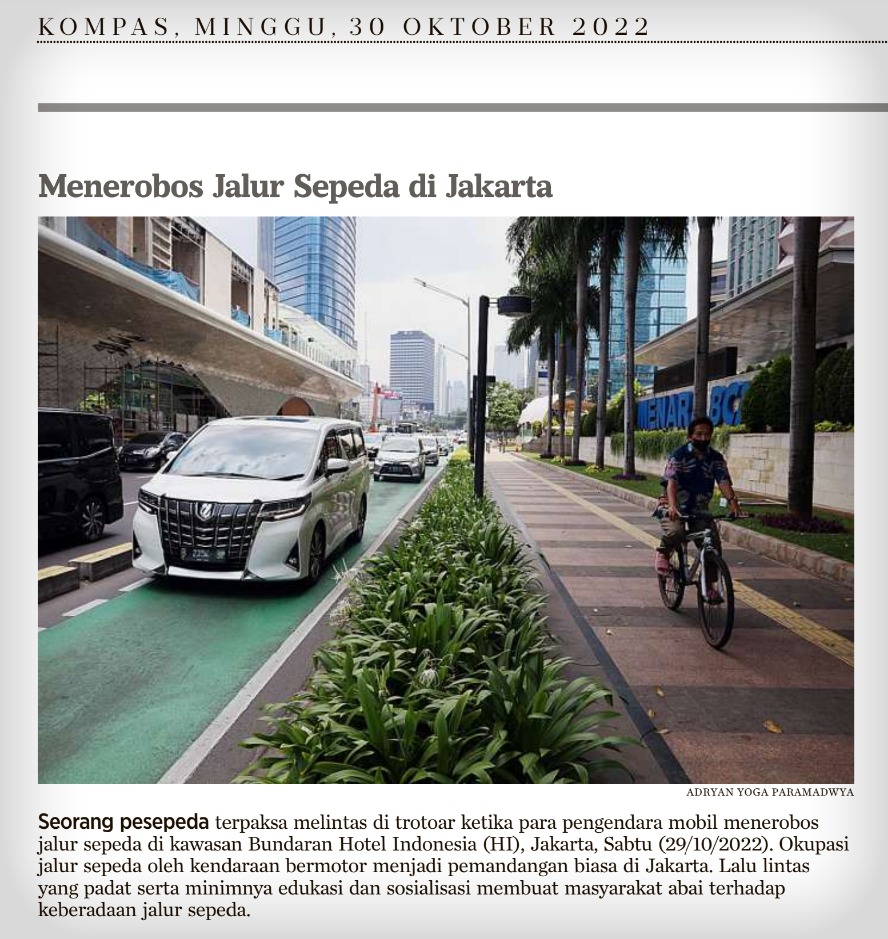 Nasib pesepeda di jalan ibu kota Jakarta 
