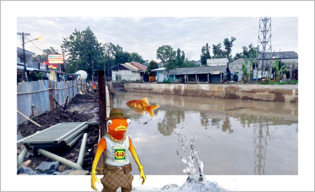 Progres proyek polder di Chandra Indah, Jatirahayu, Pondokmelati, Bekasi 